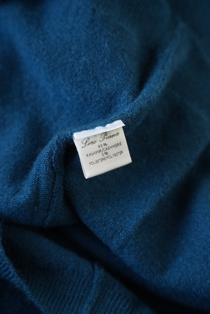 Loro Piana Blue Cashmere Polo Shirt