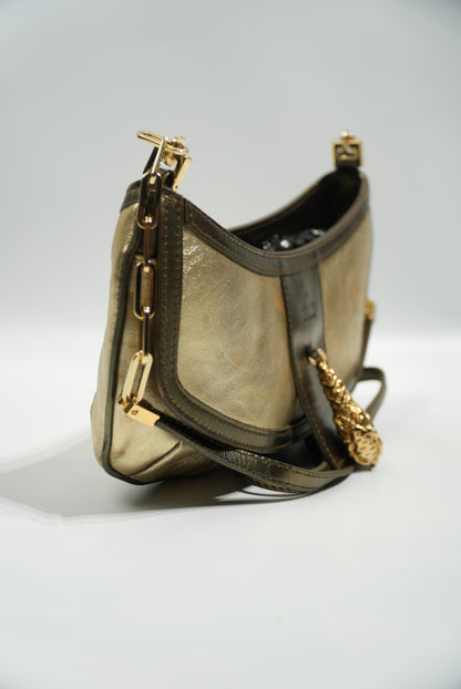 Gucci by Tom Ford Gold Tiger Head Shoulder Bag
