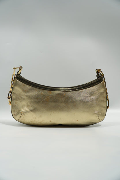 Gucci by Tom Ford Gold Tiger Head Shoulder Bag