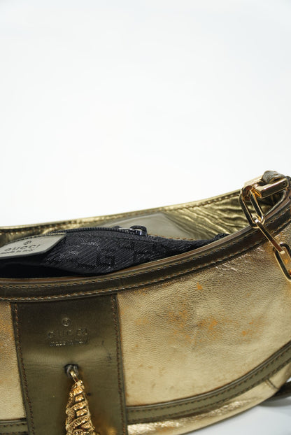 Gucci by Tom Ford Gold Tiger Head Shoulder Bag