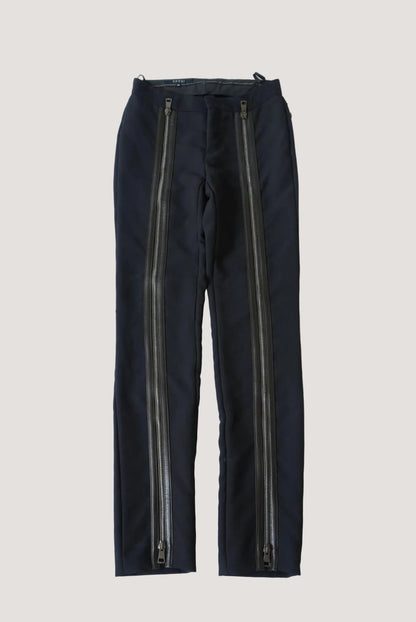 Gucci by Tom Ford FW 2001 Runway Leather & Wool Zipper Pants