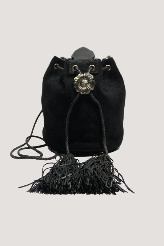 Saint Laurent Anja Suede Shoulder Bag
