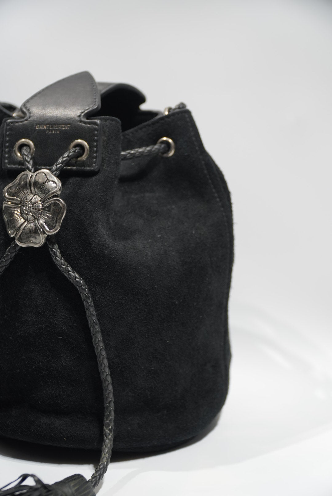 Saint Laurent Anja Suede Shoulder Bag