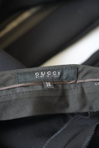 Gucci by Tom Ford FW 2001 Runway Leather & Wool Zipper Pants