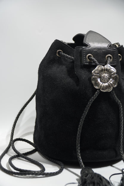 Saint Laurent Anja Suede Shoulder Bag