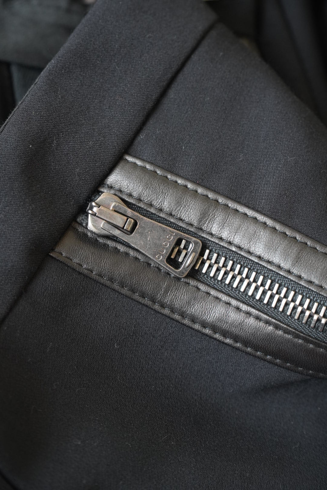 Gucci by Tom Ford FW 2001 Runway Leather & Wool Zipper Pants