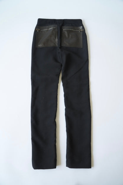 Gucci by Tom Ford FW 2001 Runway Leather & Wool Zipper Pants