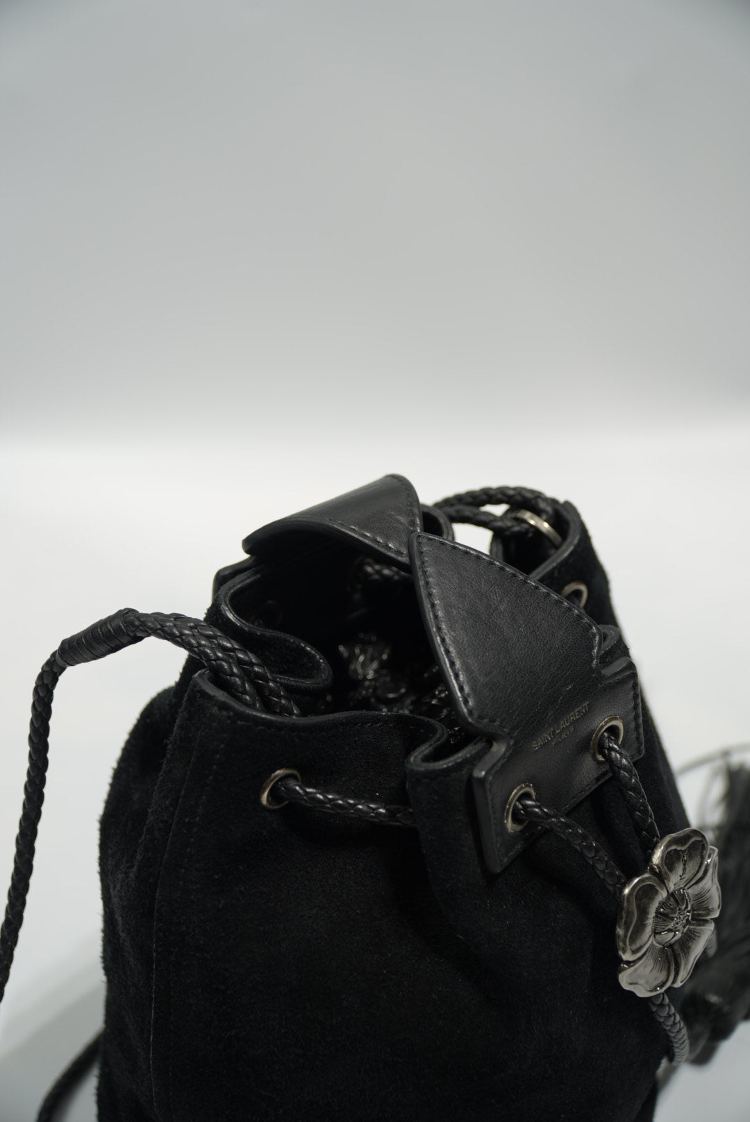 Saint Laurent Anja Suede Shoulder Bag