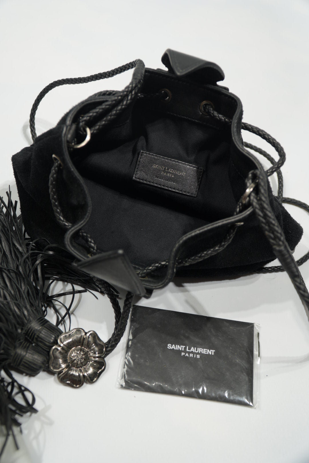 Saint Laurent Anja Suede Shoulder Bag
