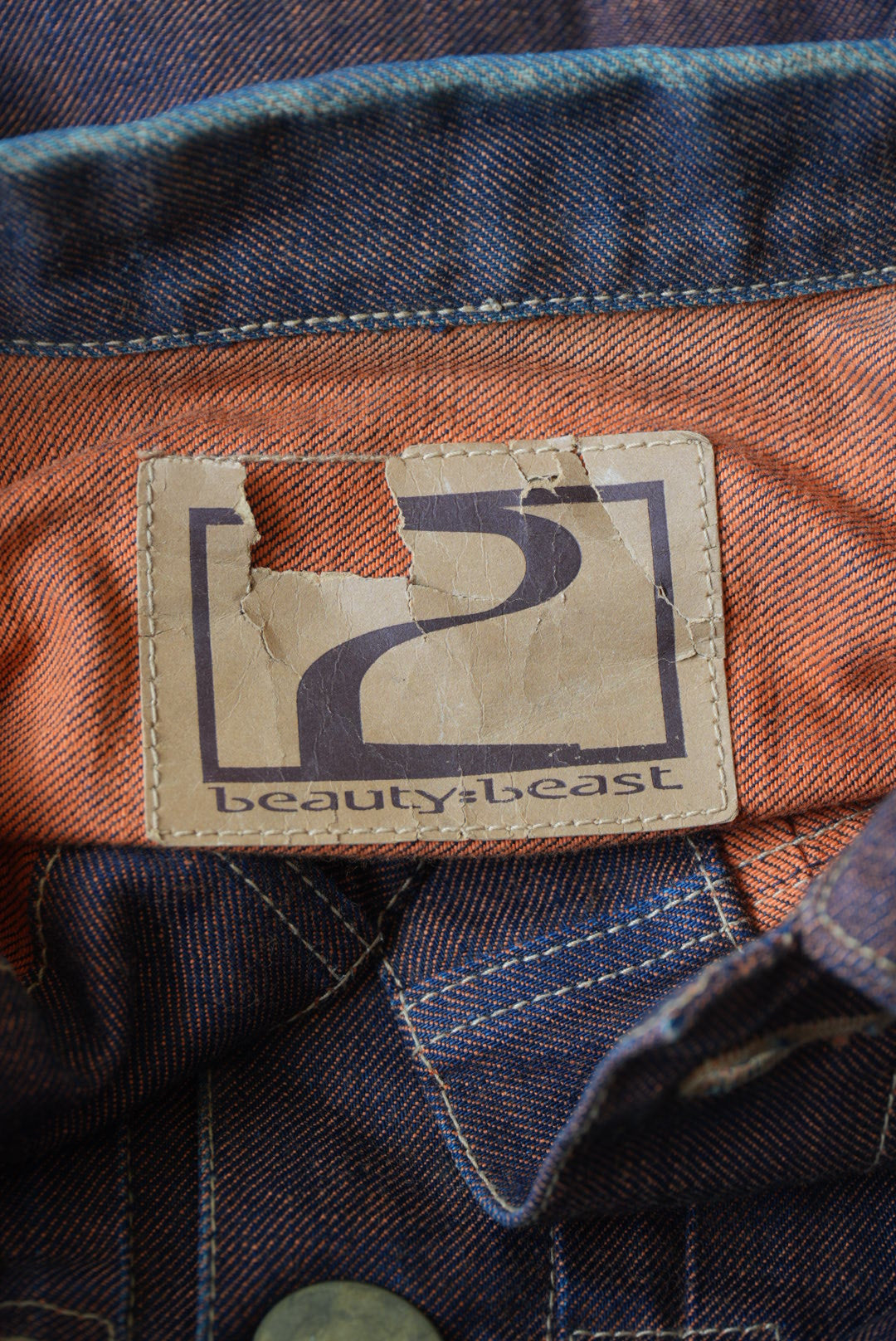 Beauty Beast 1998 Orange Denim Jacket