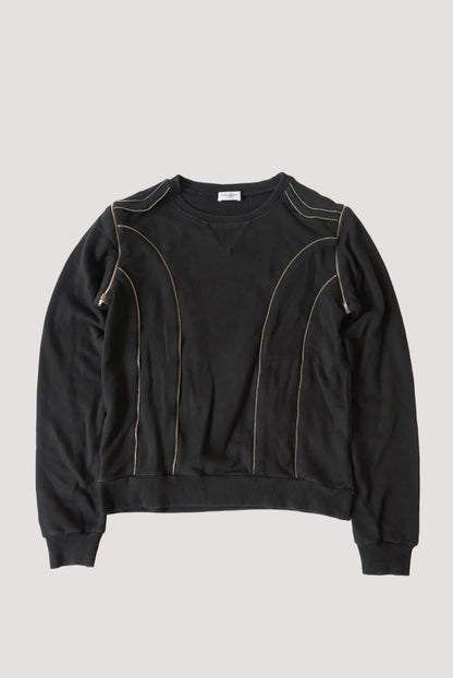Saint Laurent Black Sweater Zip Design