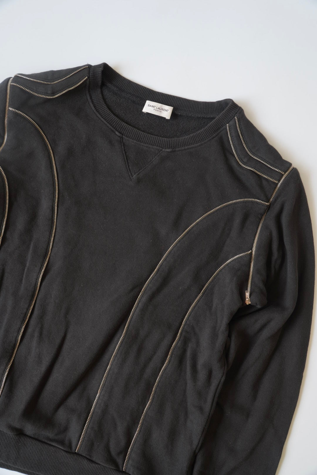 Saint Laurent Black Sweater Zip Design