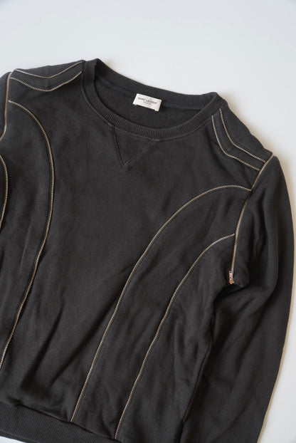 Saint Laurent Black Sweater Zip Design