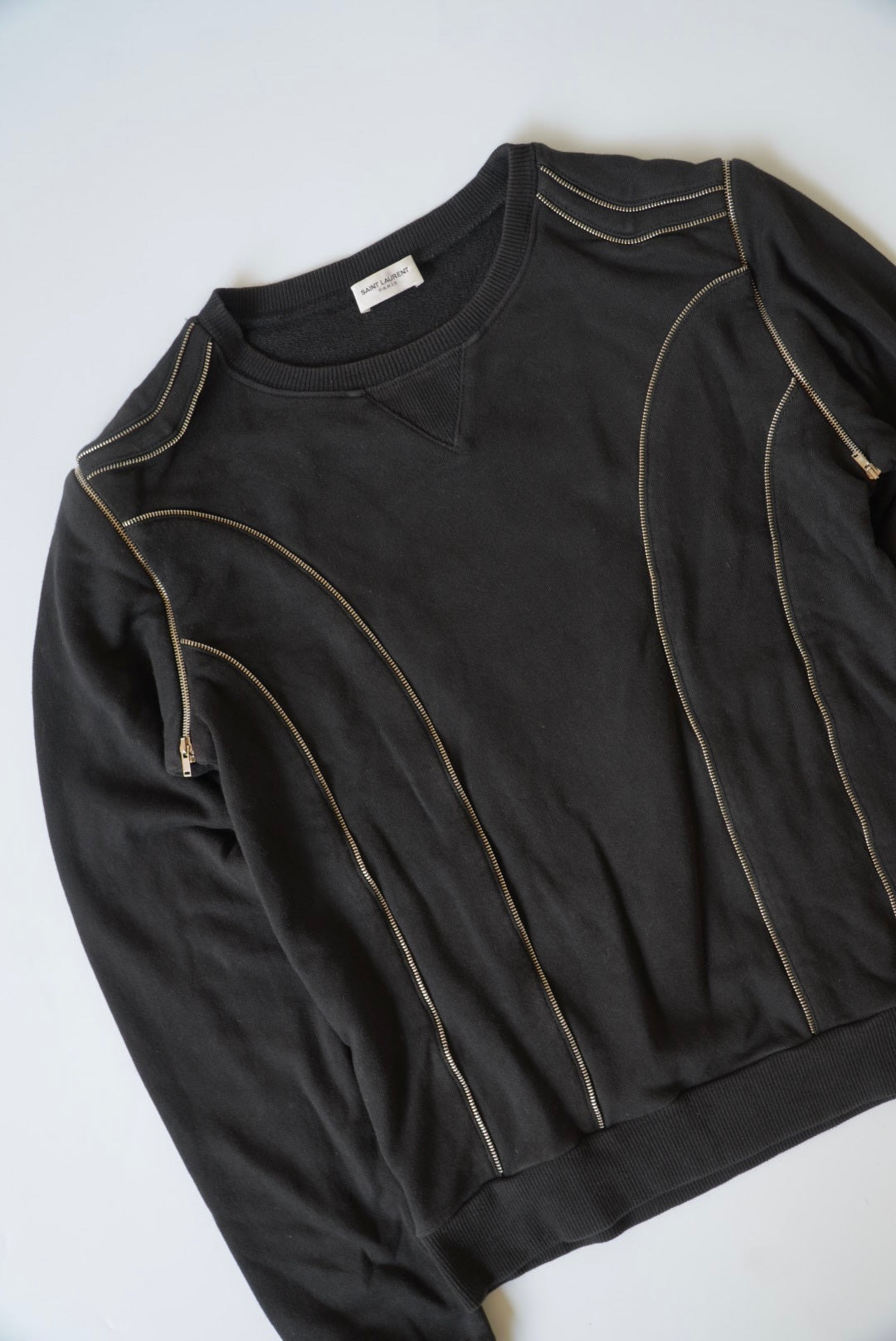 Saint Laurent Black Sweater Zip Design