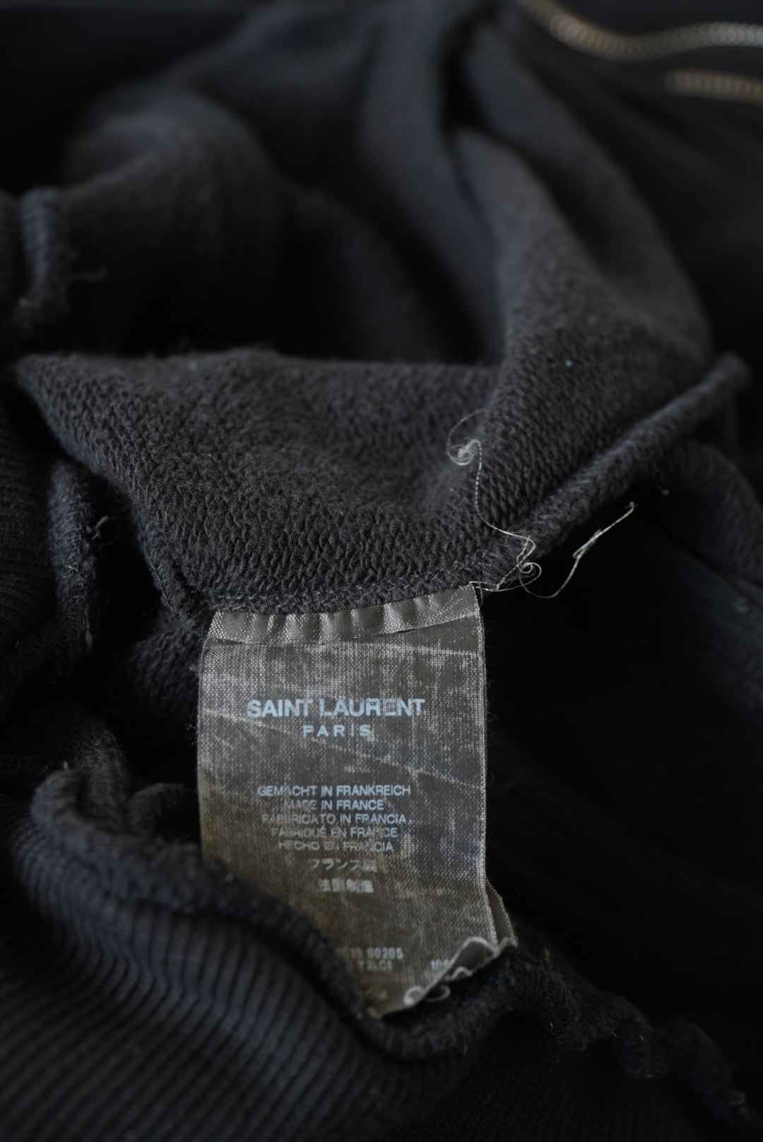 Saint Laurent Black Sweater Zip Design