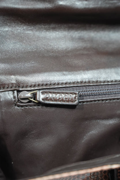Gucci by Tom Ford Brown Python Bamboo Top Handle Bag