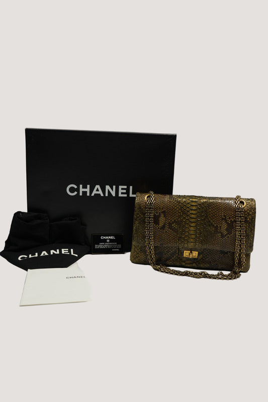 Chanel Limited Gold Python 226 Classic Reissue 2.55 Flap Bag