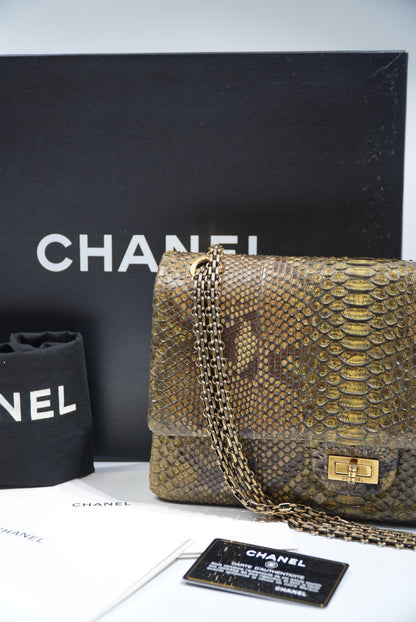 Chanel Limited Gold Python 226 Classic Reissue 2.55 Flap Bag