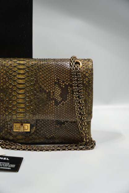 Chanel Limited Gold Python 226 Classic Reissue 2.55 Flap Bag