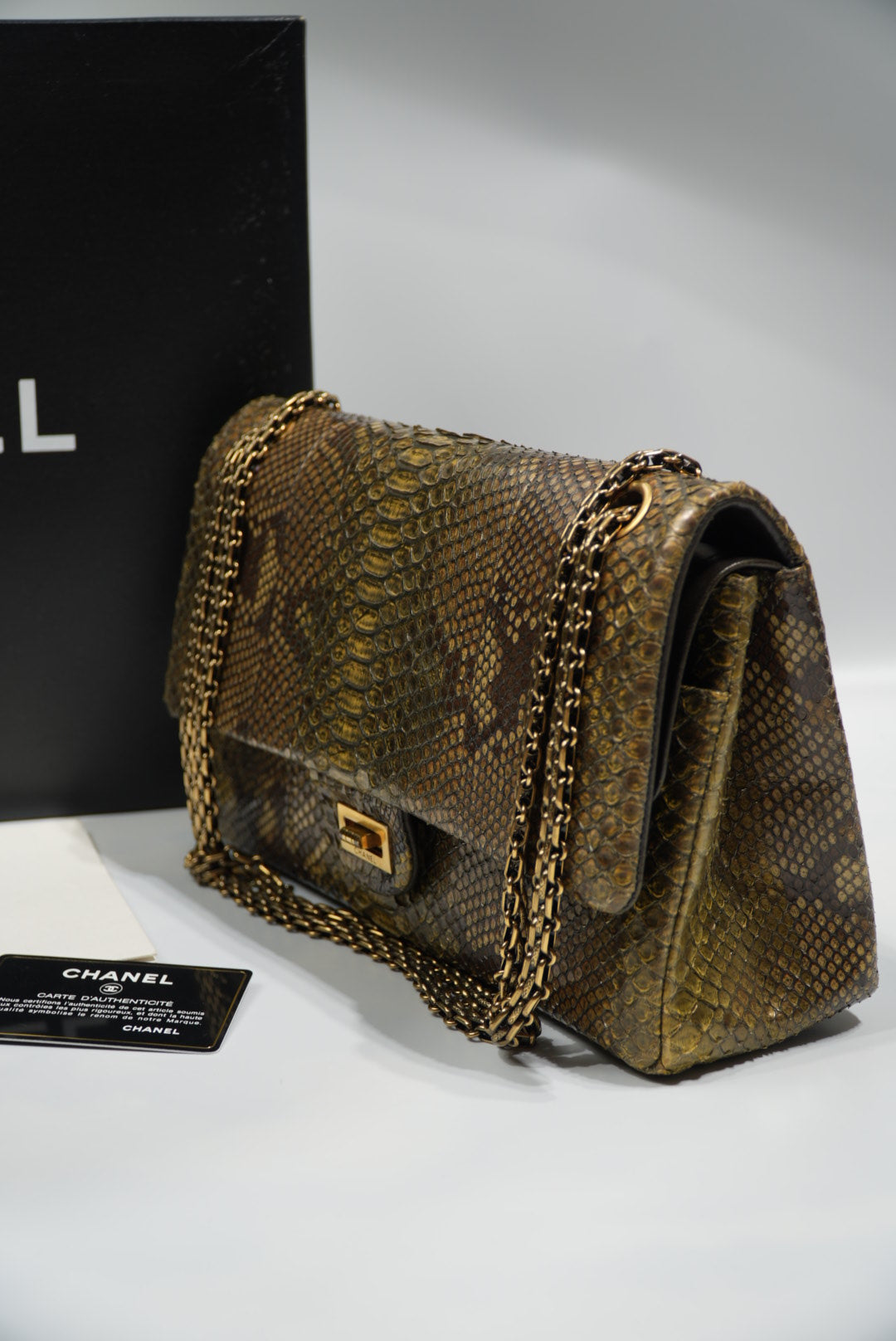 Chanel Limited Gold Python 226 Classic Reissue 2.55 Flap Bag