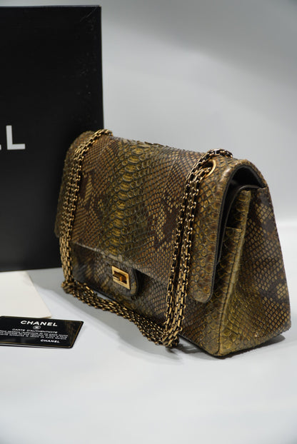 Chanel Limited Gold Python 226 Classic Reissue 2.55 Flap Bag