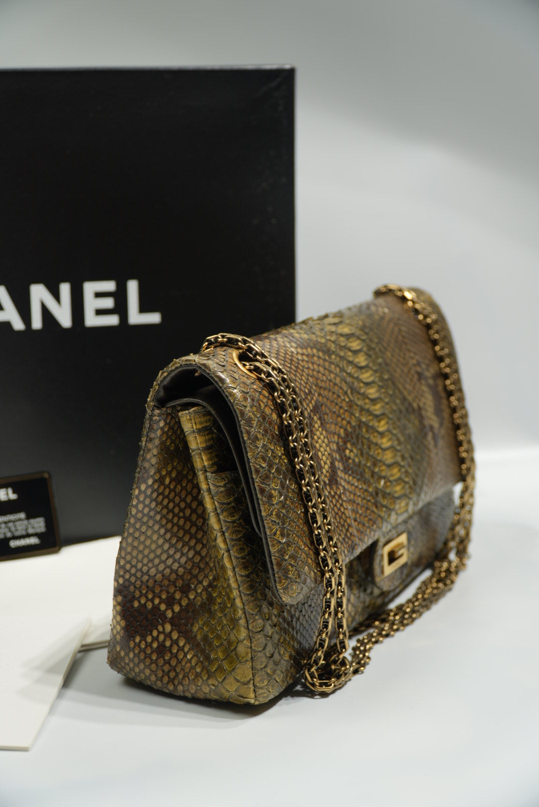 Chanel Limited Gold Python 226 Classic Reissue 2.55 Flap Bag