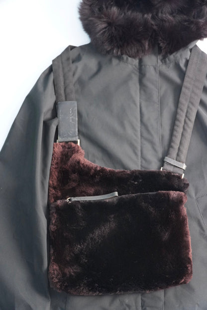 Prada Sport Fur Jacket & Prada FW1999 Crossbody Bag Soft Fur