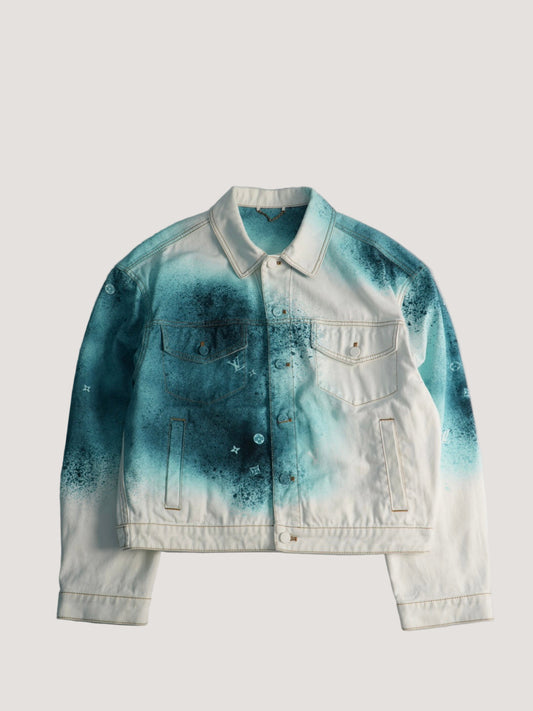 Louis Vuitton Starry Sky Gradient Splash-Ink Denim Jacket