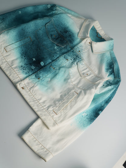 Louis Vuitton Starry Sky Gradient Splash-Ink Denim Jacket