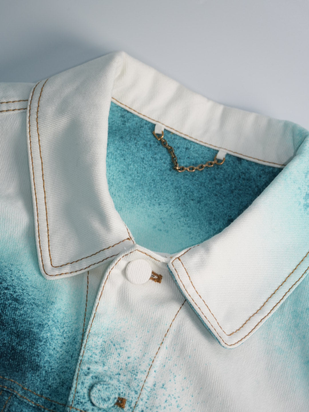 Louis Vuitton Starry Sky Gradient Splash-Ink Denim Jacket