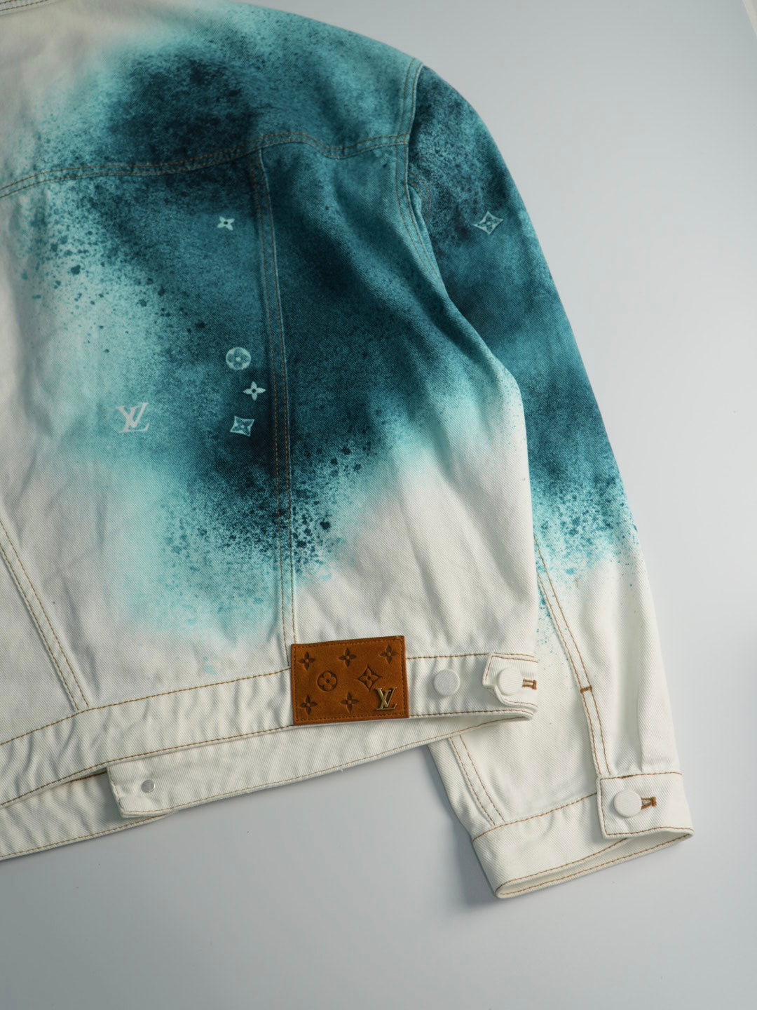 Louis Vuitton Starry Sky Gradient Splash-Ink Denim Jacket