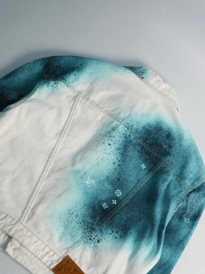 Louis Vuitton Starry Sky Gradient Splash-Ink Denim Jacket
