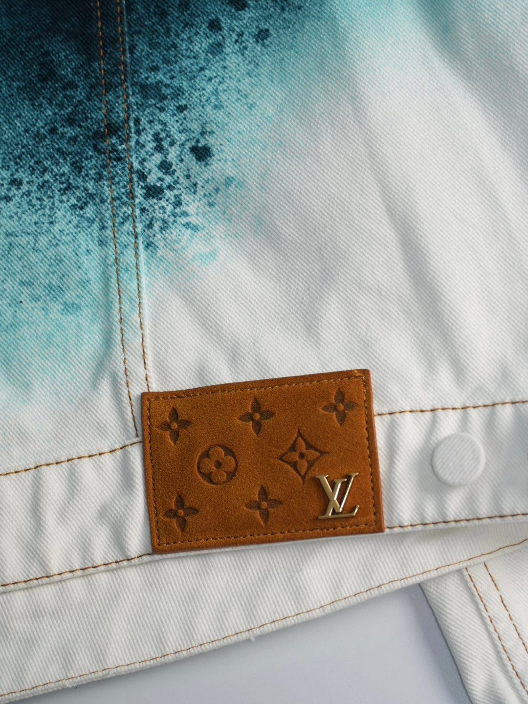 Louis Vuitton Starry Sky Gradient Splash-Ink Denim Jacket