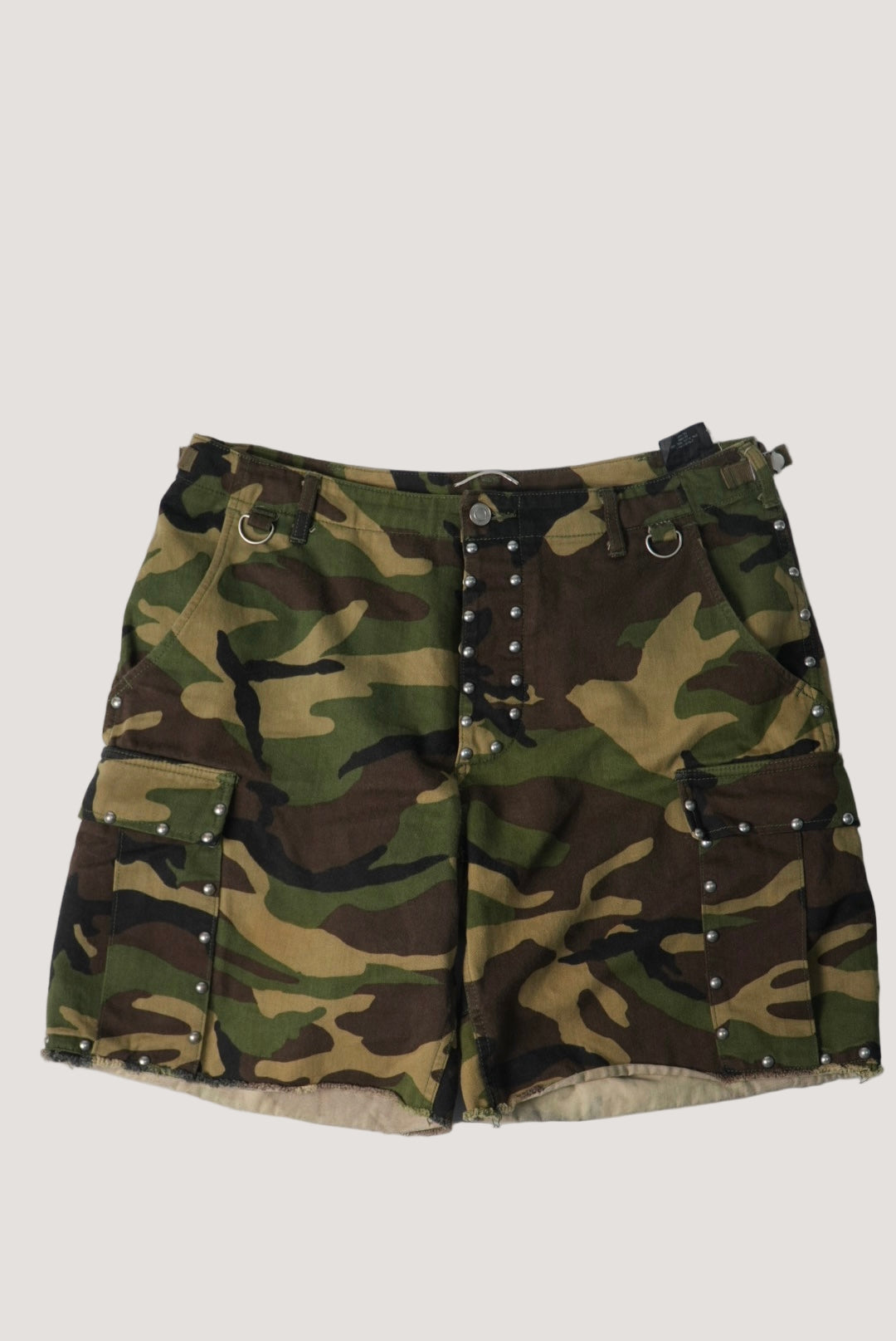 Saint Laurent SS16 Studded Camo Shorts
