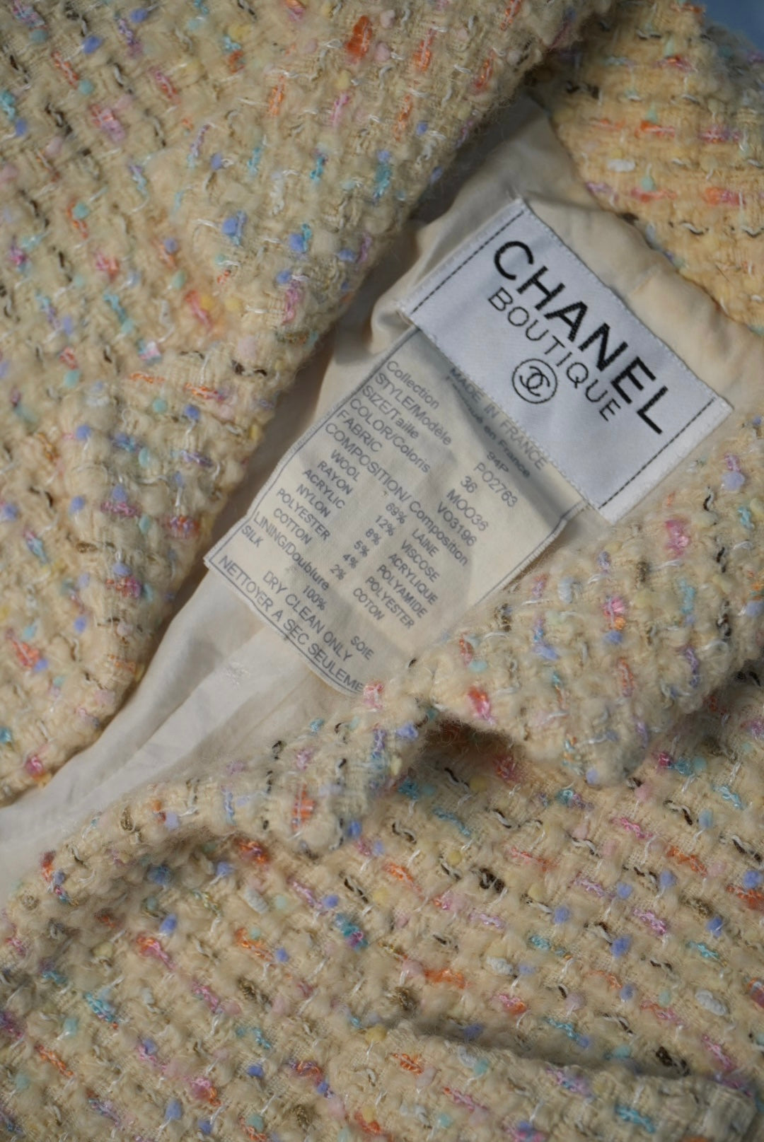 Chanel Boutique La Petite Veste Noire Tweed Jacket