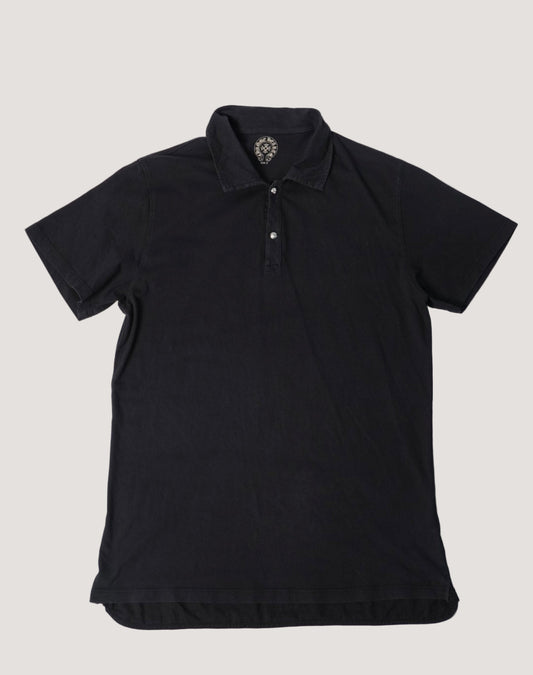 Chrome Hearts Silver Button Tonal Horseshoe Logo Polo Shirt