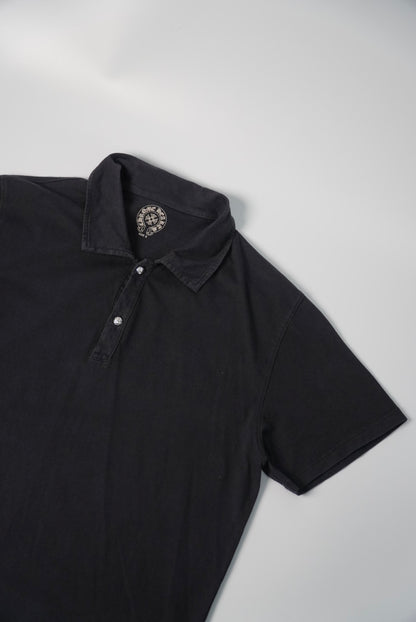 Chrome Hearts Silver Button Tonal Horseshoe Logo Polo Shirt