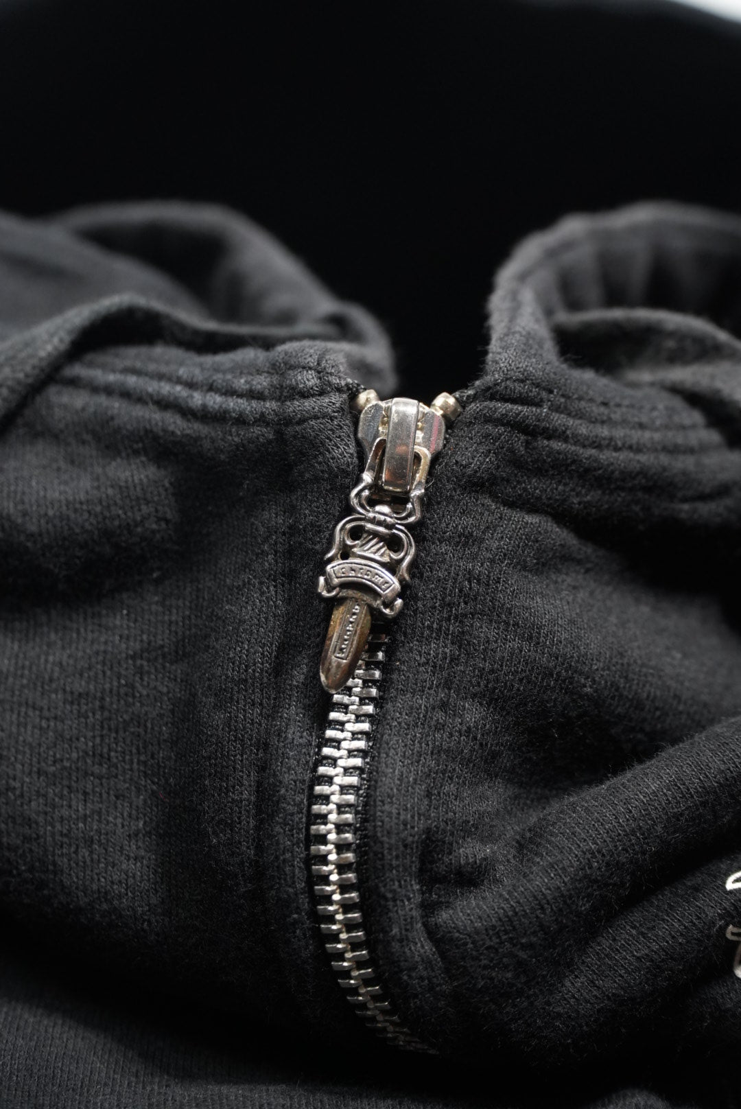 Chrome Hearts Floral Cross Horseshoe Zip Hooide