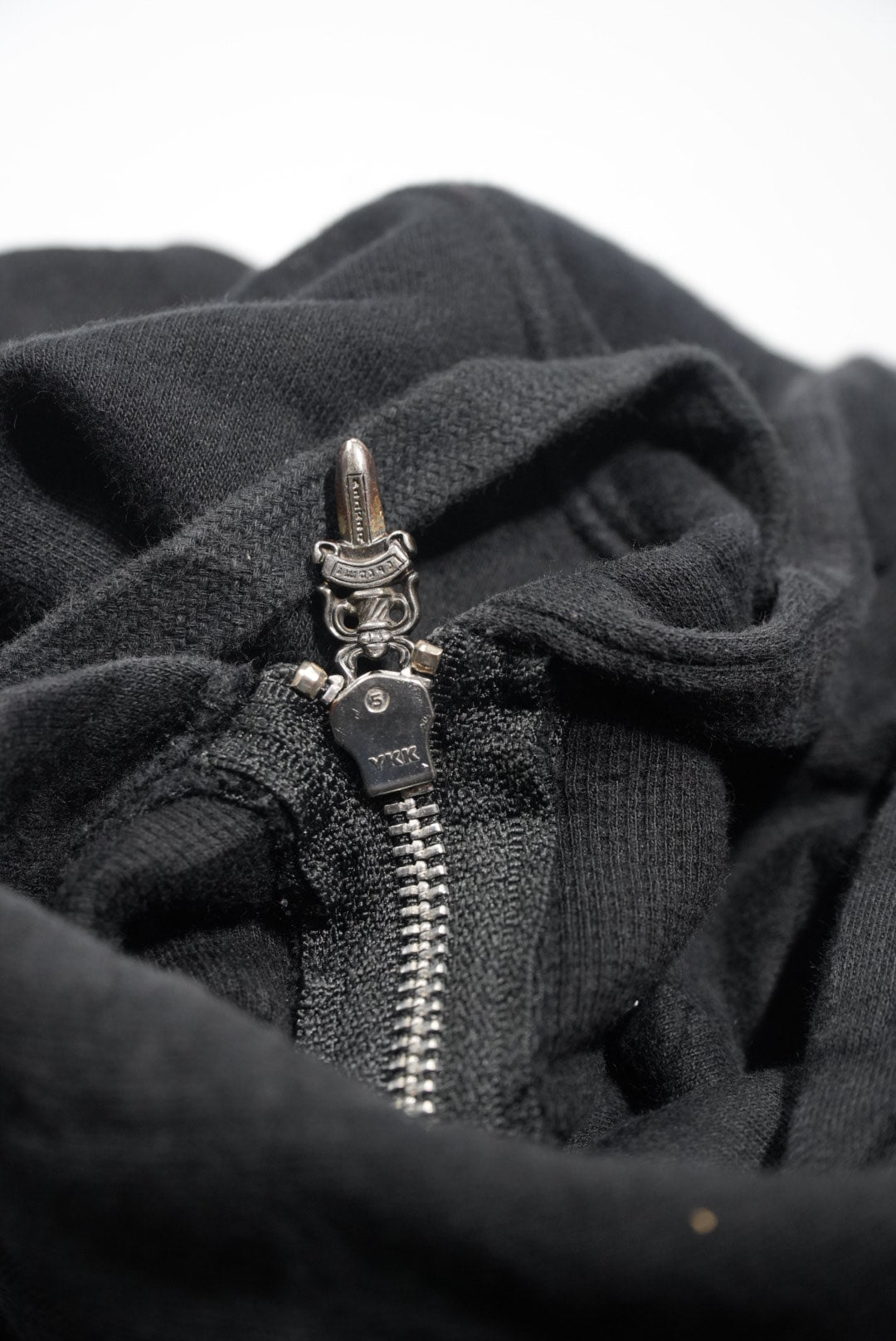 Chrome Hearts Floral Cross Horseshoe Zip Hooide
