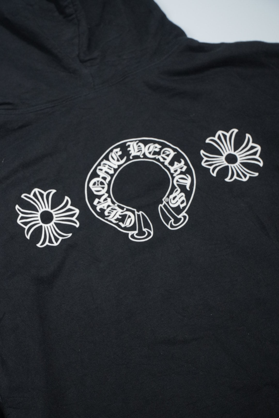 Chrome Hearts Floral Cross Horseshoe Zip Hooide