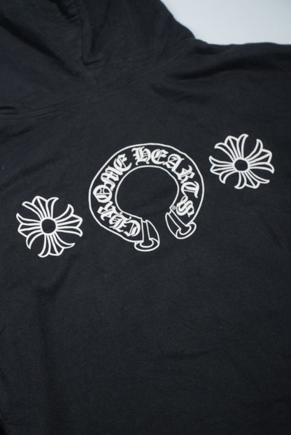 Chrome Hearts Floral Cross Horseshoe Zip Hooide