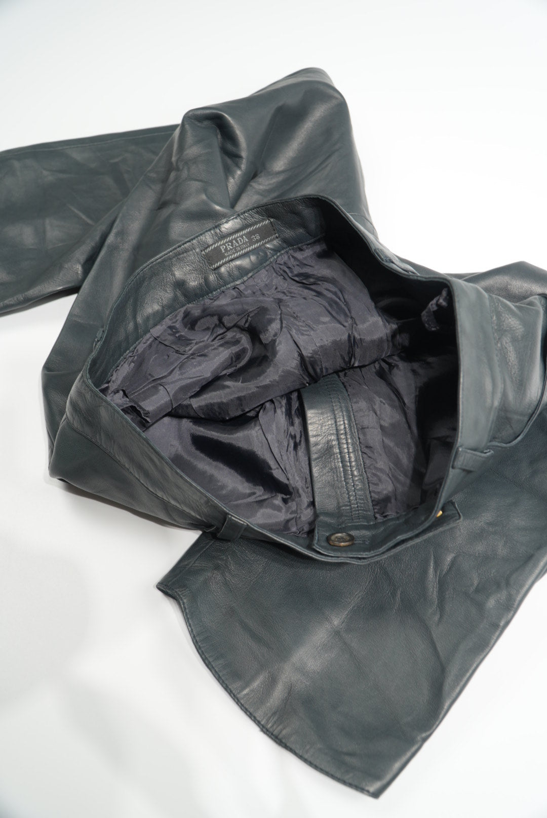 Prada 90s Black Leather Pants