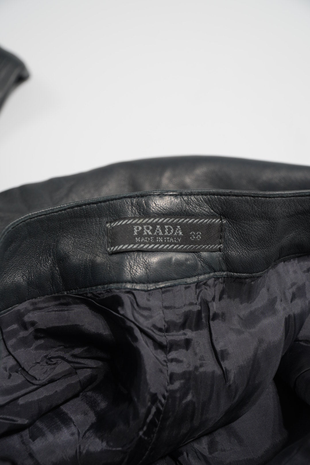 Prada 90s Black Leather Pants