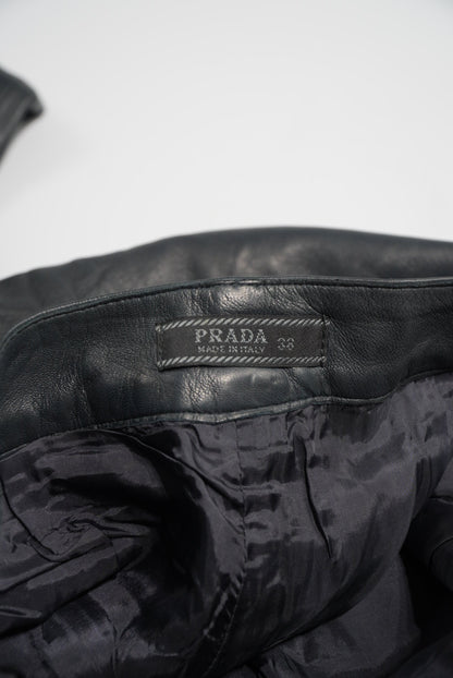 Prada 90s Black Leather Pants