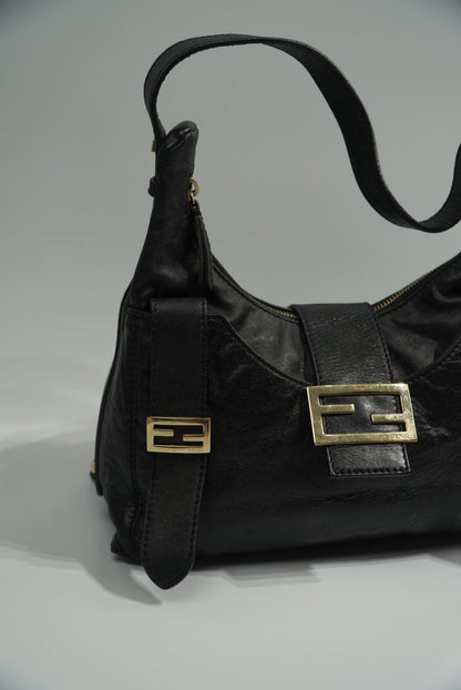 Fendi Multi Pocket Bag in Black Leather