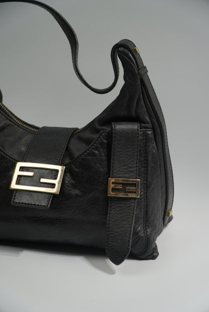 Fendi Multi Pocket Bag in Black Leather