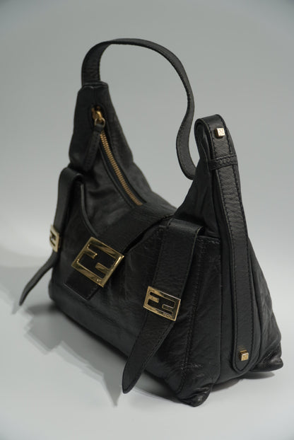 Fendi Multi Pocket Bag in Black Leather