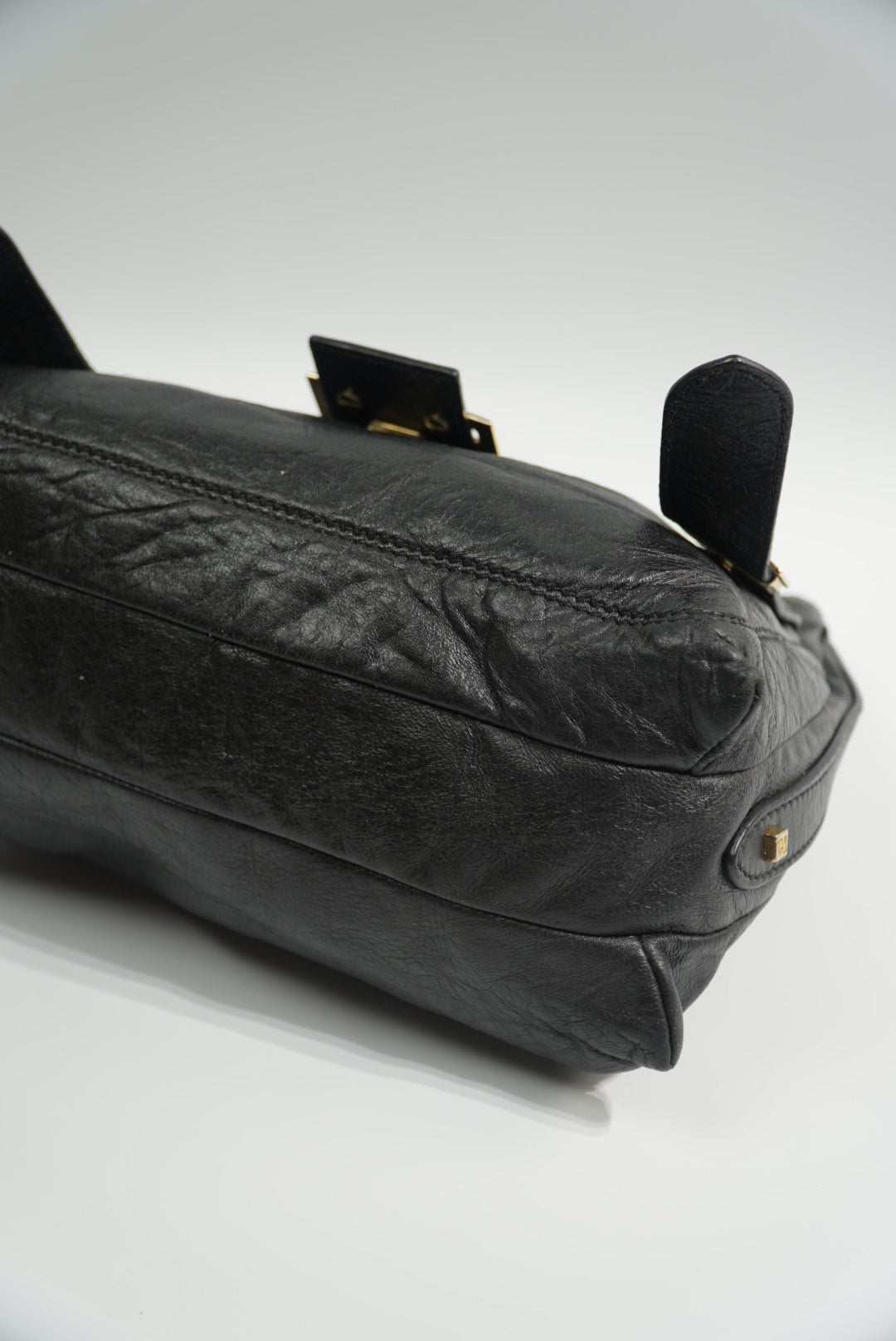 Fendi Multi Pocket Bag in Black Leather