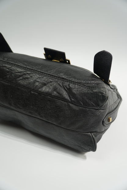 Fendi Multi Pocket Bag in Black Leather