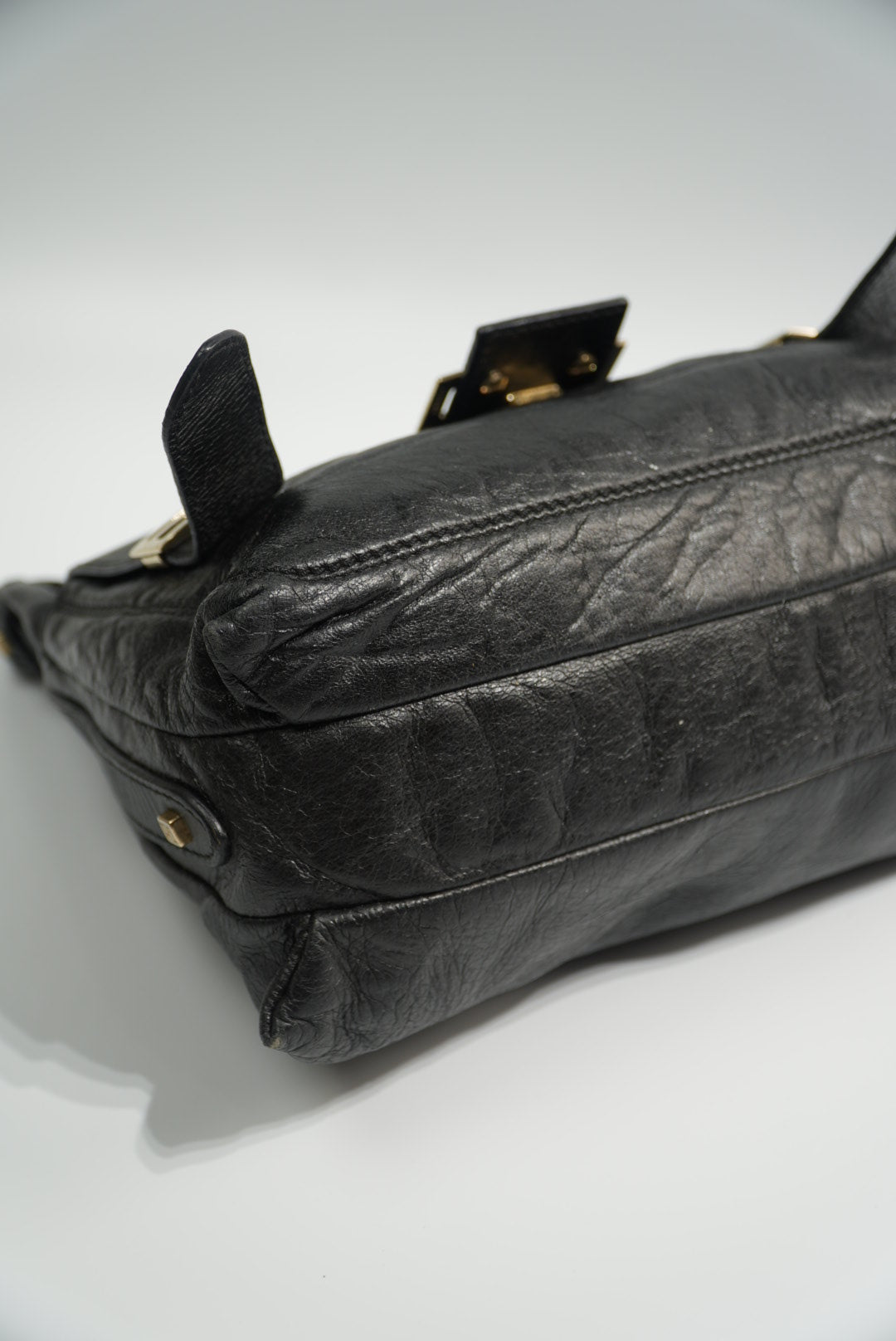 Fendi Multi Pocket Bag in Black Leather